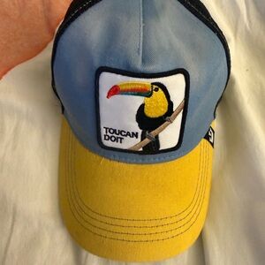 Toucan Do It Blue and Yellow Cap